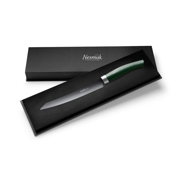 JANUS Slicer 160 Micarta Green Schatulle