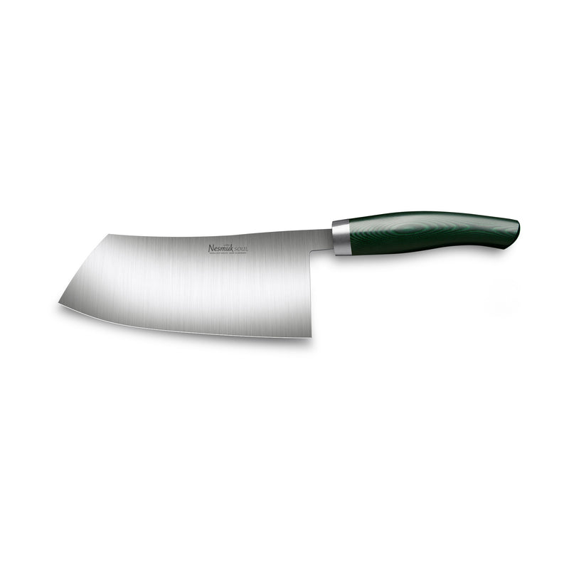 SOUL Chinese chef's knife Micarta Green