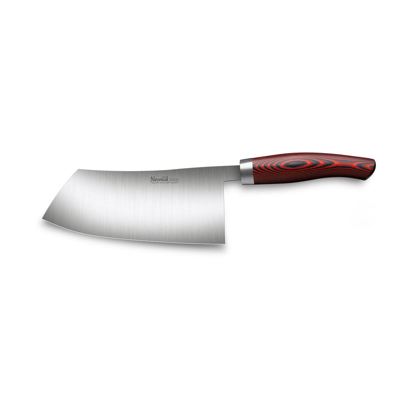 SOUL Chinese chef's knife Micarta Red